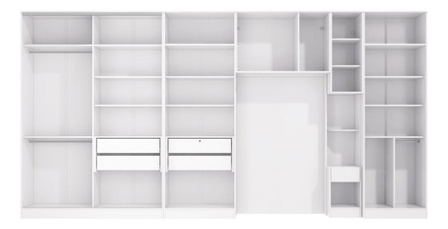 Quarto Modular Kappesberg Adapt Branco/macadâmia 6 Pçs 450cm