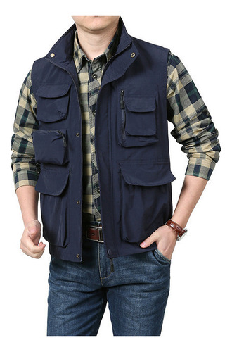 Chaqueta Interior Multibolsillos Para Hombre