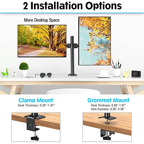 Soporte De Montaje Escritorio Monitor Dual Soporte De B...