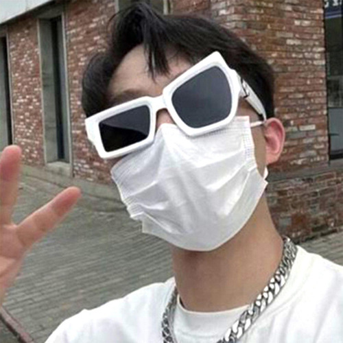2 Gafas De Asimétricas Unisex Para Hip Hop
