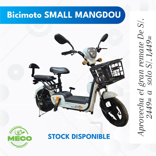 Bicimoto Eléctrica Mod Mg 350 Watts, Bat Extraible Plomo Aci