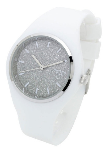 Reloj Knock Out Mujer 8469 R1 Silicona Wr Metal Glitter