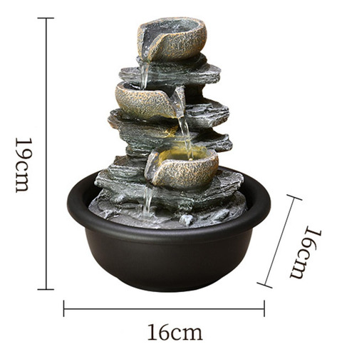 Pequeña Fuente De Mesa Con Luz De Escena Mini Cascada Con