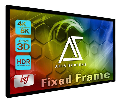 Akia Screens Pantalla De Proyector De Marco Fijo De 150 PuLG