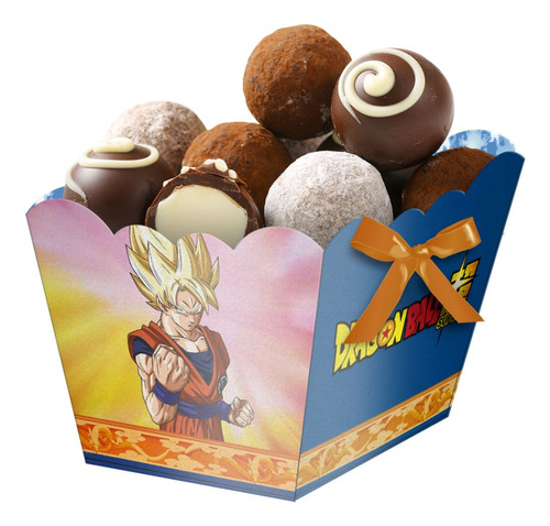 8 Cachepots Centro Mesa Porta Doces Festa Dragon Ball