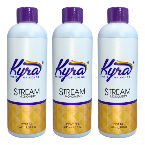 Paquete De 3 Monómeros / Liquido Acrílico 8oz. . Kyra