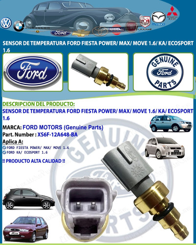 Sensor Temperatura Fiesta Power Max Move 1.6 Ka Ecosport 1.6