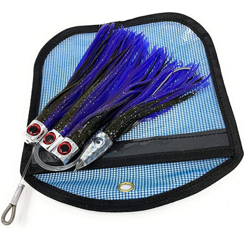 Señuelo Armado Pulpo Cadena Margarita Volkano Lures Pesca Color Negro/morado