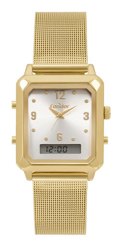 Relógio Condor Feminino Cobj3718ab/4k Ana Digi Quadrado