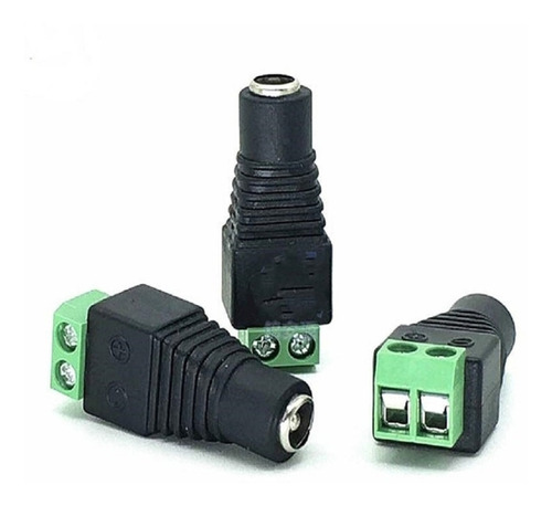 Conector Ficha Plug Hembra Alimentacion Dc Camara Led X 10u