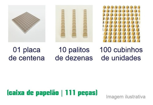Imagem 3 de 3 de Material Dourado Individual Plástico (111 Peças)