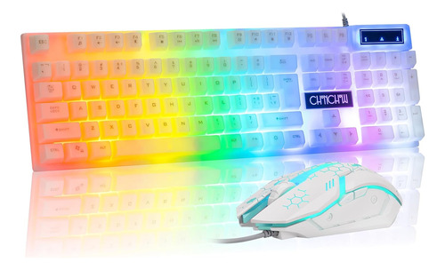 Teclado Y Ratón Led Chonchow, 104 Teclas Retroiluminados En