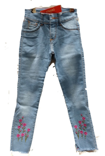 Jeans Nena Con Bordados Varios Modelos Talles 6 Al 16 