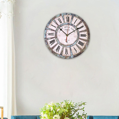 Reloj De Pared De Madera De 12 Pulgadas Números Romanos