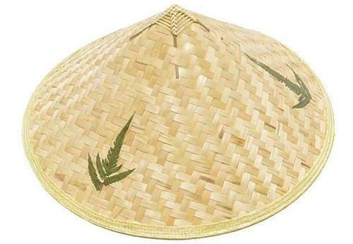 Sombrero De Paja Oriental Cónico Tradicional 