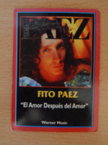 Figurita Fito Paez, ¿el Amor Despues Del Amor¿, Rock Cards