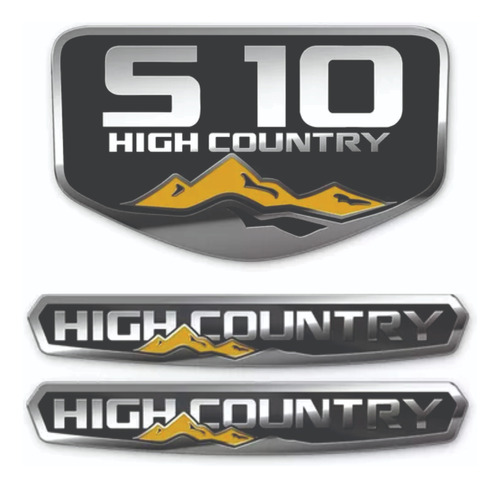 Emblema Adesivo High Country S10 2016 Resinado