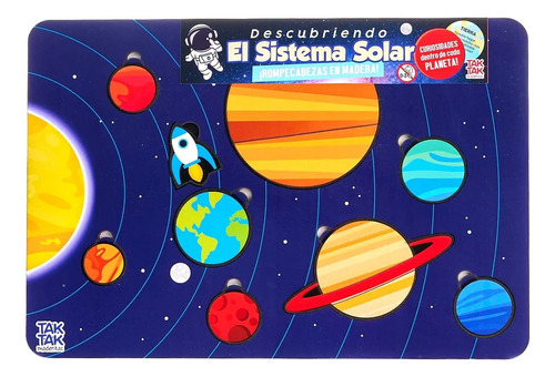 Rompecabezas Sistema Solar Puzzle Madera Juego Infantil 