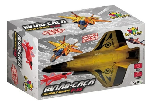 Avião Controle Remoto Sem Fio 2 Funções Brinquedo Infantil Vermelho F-35