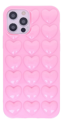Dmaos iPhone 12 Pro Max Case For Women, 3d Pop Bubble Heart