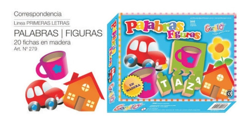 Palabras / Figuras 20 Fichas En Madera Gordillo Diverti Toys