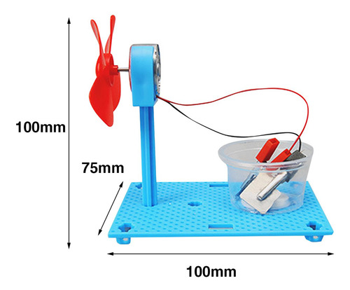 3 Kits De Motor Eléctrico De Hoja De Ventilador De Juguete