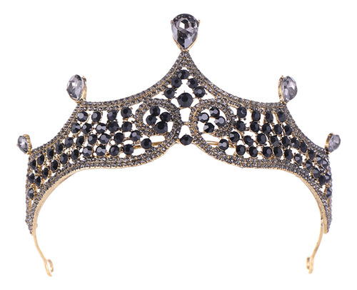 Diadema Vintage Con Forma De Corona De Diamantes De Imitació