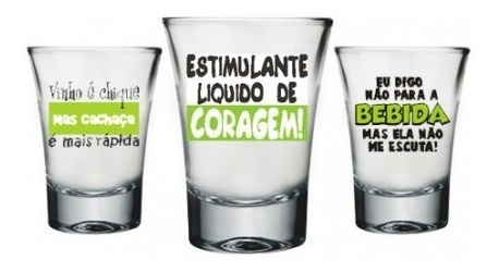 Cj Shot Estimulante De Coragem Cachaça Vodka Tequila Pinga