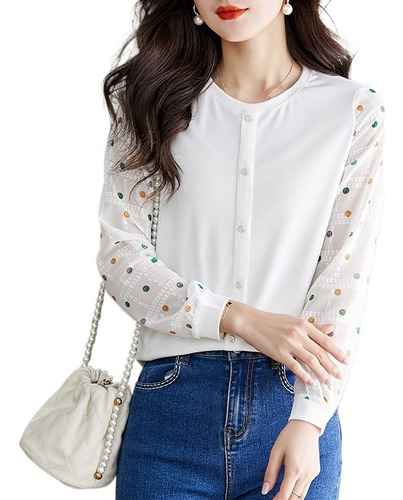 Women Clothing French Fashion Chiffon Sleeve Blouses