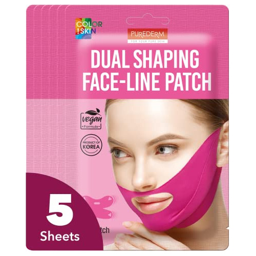 Purederm Dual Shaping Face-line Patch (paquete De 5) - Másca