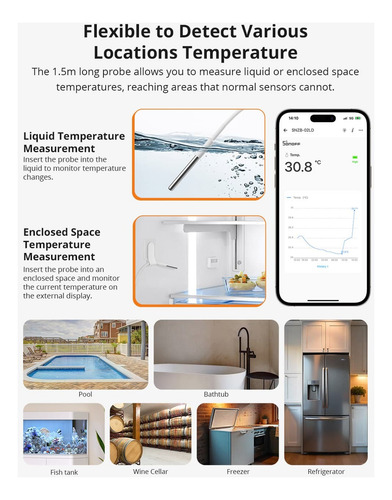 Sonoff Snzb-02ld Sensor Temperatura Zigbee C/display Ip65