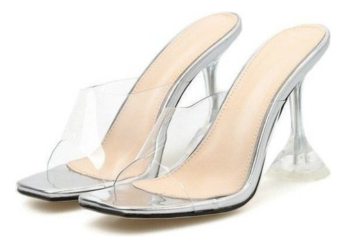 Zapatos Salón Transparentes Con Tacón Alto Y Punta Abierta K