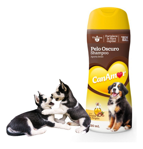 Shampoo Para Mascotas Pelo Oscuro Canamor X 230ml 