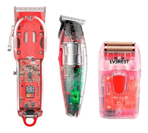 Kit Completo Maquina Patillera Shaver Linea Cristal Everest