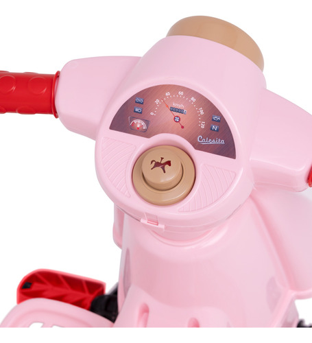 Triciclo Infantil De Passeio E Pedal Com Empurrador Vespita