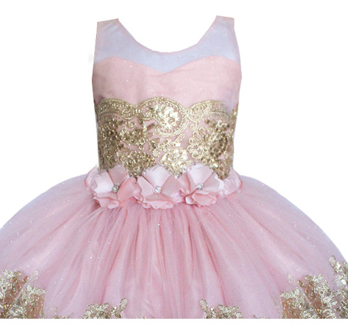 Vestido De Fiesta Para Niña Elegante Con Cauda/cola