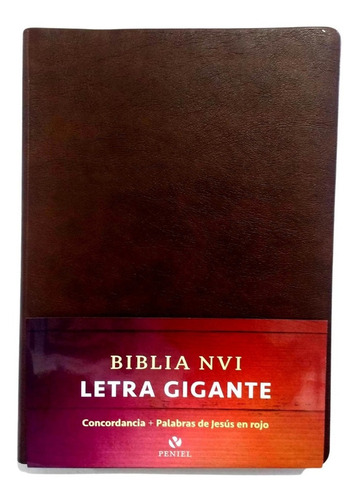 Biblia Nvi Letra Gigante Tapa Blanda Imitación Piel Marrón