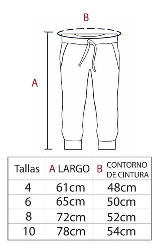 Talla de pantalon para niño de 6 años sale
