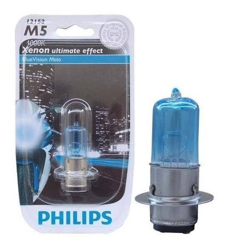 Lampada Farol Phlilips M5 Biz / Pop Super Branca Blue Vision