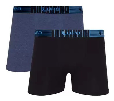 Cueca Lupo Boxer Algodão Com Elastano Kit C/2 0784-088