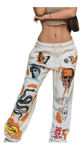 Pantalones Casuales De Halloween Con Estampado Callejero