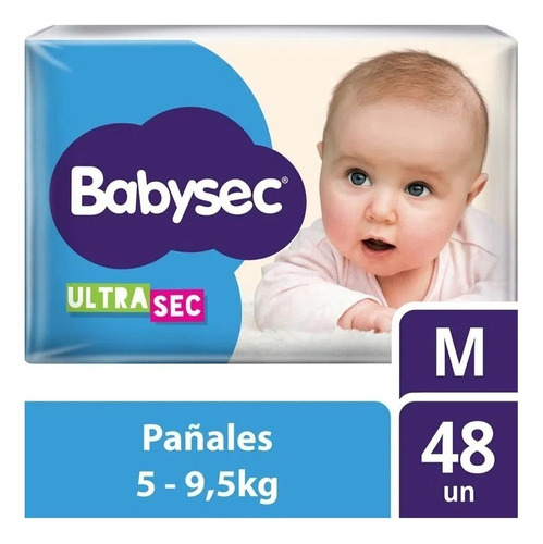 Pañales Babysec Ultrasec Hiperpack M 48 Pañales