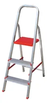 Comprar Escalera Aluminio 3 Escalones Botafogo Hasta 120kg Rojo