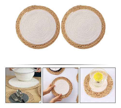 2 Manteles Individuales Con Aislamiento Térmico Para Mesa, T