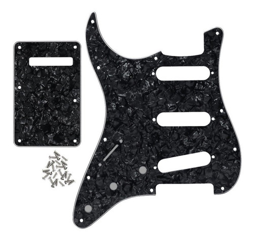 Fleor Placa Para Guitarra Lado Izquierdo Perla Negra 4