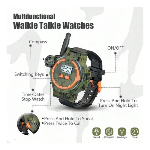 Reloj De Pulsera Radios Walkie Talkies Para Niños, Color 2