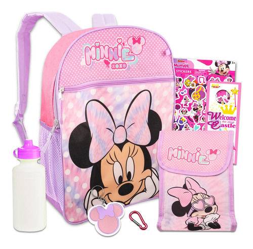 Disney Minnie Mouse Mochila   ~ 5 Pc Paquete