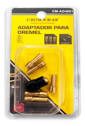 Kit Para Minitorno Mandril + 6 Mini Portabrocas Dremel