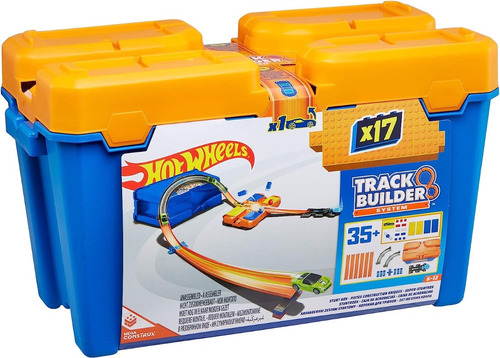 Hot Wheels Caja De Acrobacias Con Lanzador Igual A Nuevo