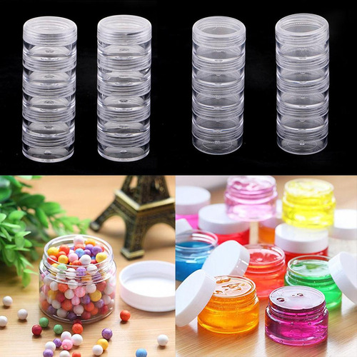 4x Caja De Cristal For Joyería Pequeña Pastilla Tapón De